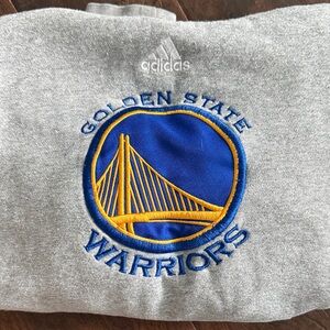 adidas Gray Golden State Warriors Kids Hoodie